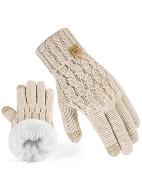 Winter Knit Gloves Touchscreen Warm Thick Insulated Stretch Cold Weather Gloves